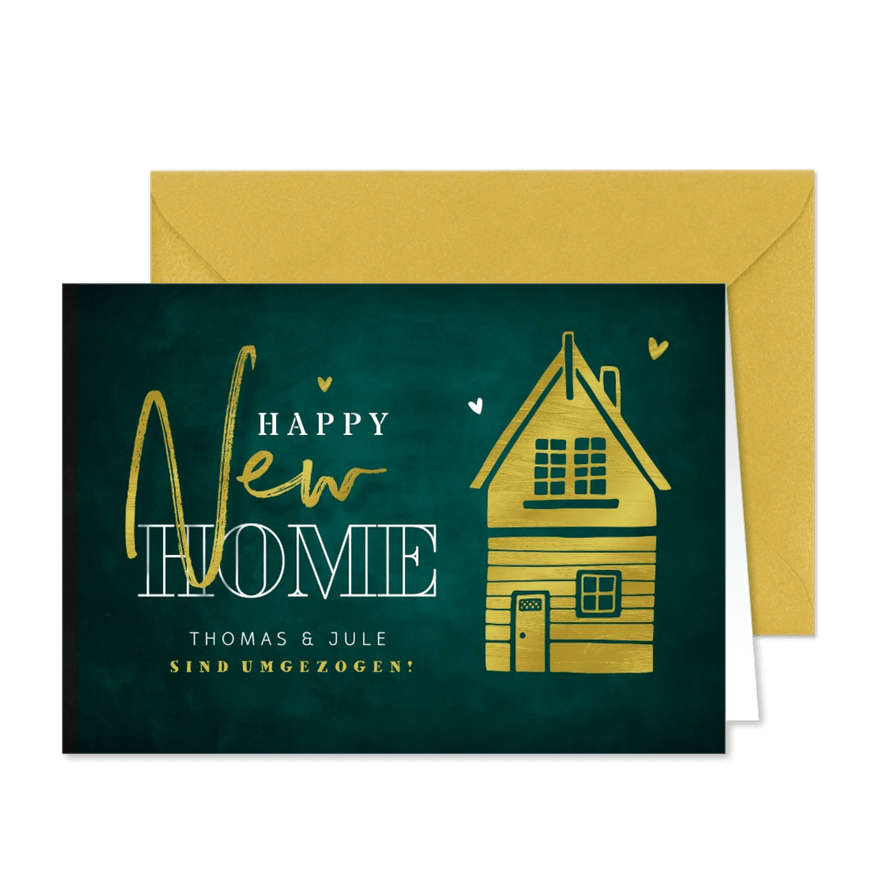 Umzugskarte Happy new Home - Karteneindruck