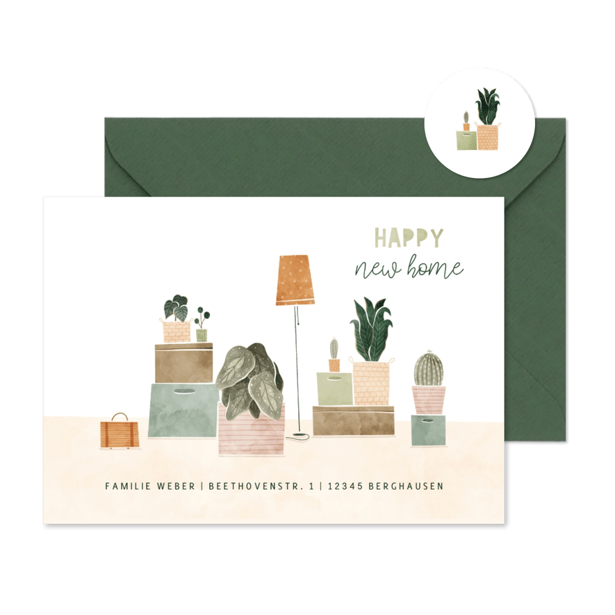 Umzugskarte Hausrat & Pflanzen - Karteneindruck