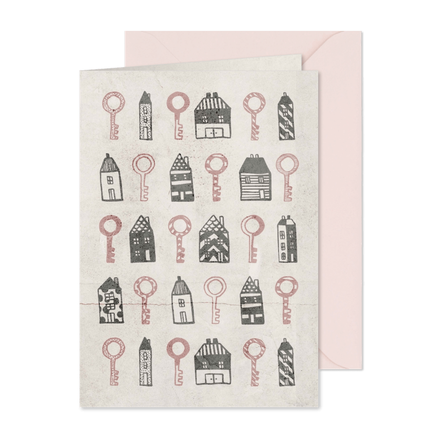 Umzugskarte Schlüssel zum Glück - Karteneindruck
