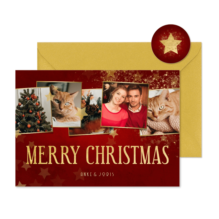 Weihnachtsgrußkarte Bilderreihe - Karteneindruck