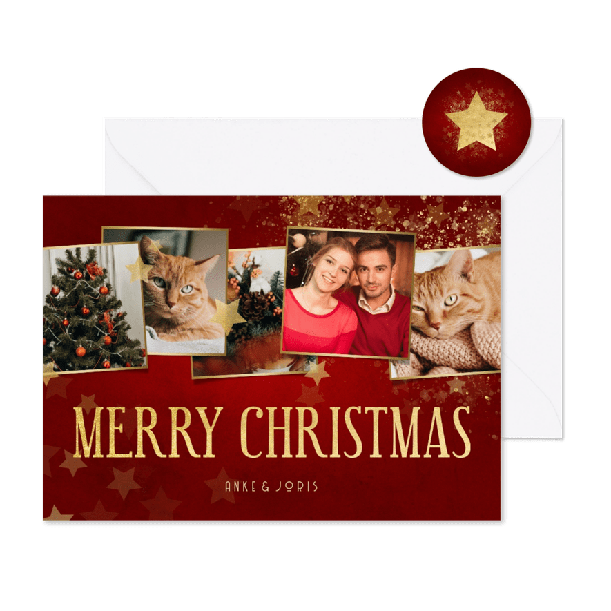 Weihnachtsgrußkarte Bilderreihe - Karteneindruck