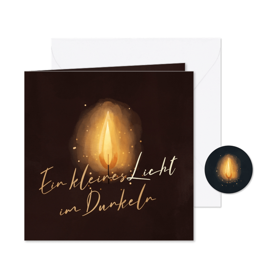 Weihnachtsgrußkarte 'Kleines Licht' - Karteneindruck