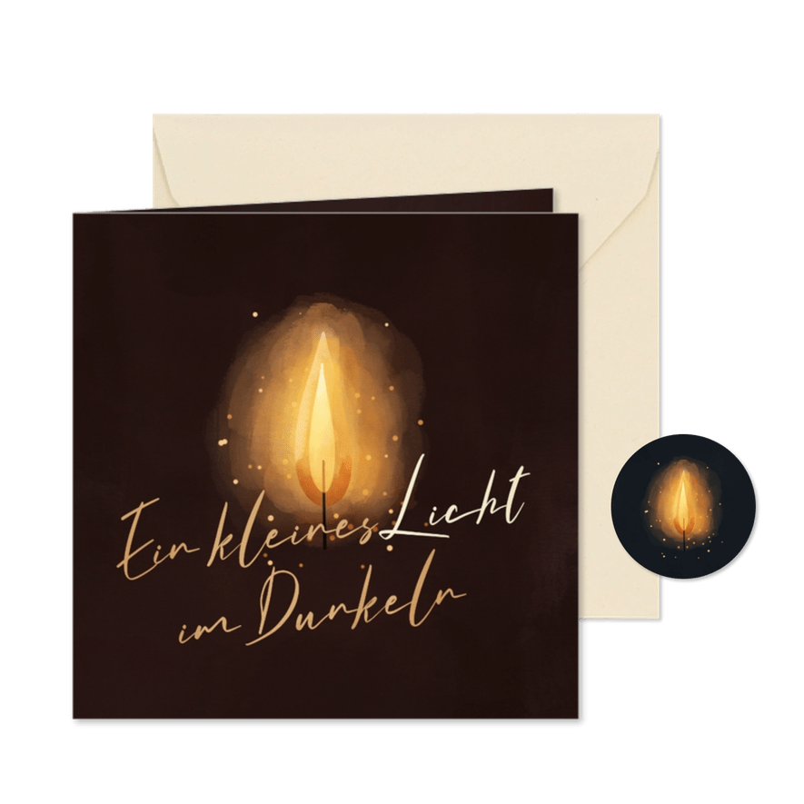 Weihnachtsgrußkarte 'Kleines Licht' - Karteneindruck