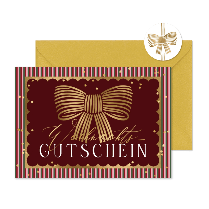 Weihnachtsgutschein Karte Dankeschön Mitarbeiter - Kartenvorschau
