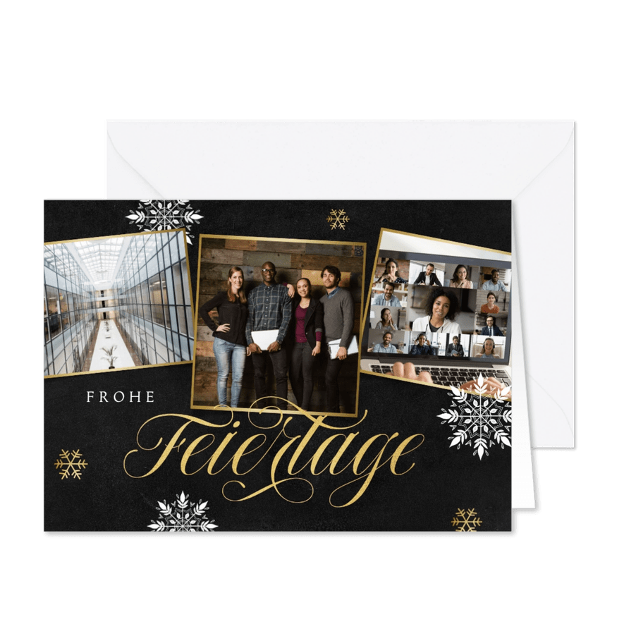 Weihnachtskarte Bilderreihe geschäftlich - Karteneindruck