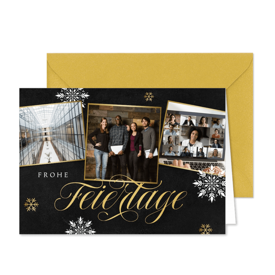 Weihnachtskarte Bilderreihe geschäftlich - Karteneindruck
