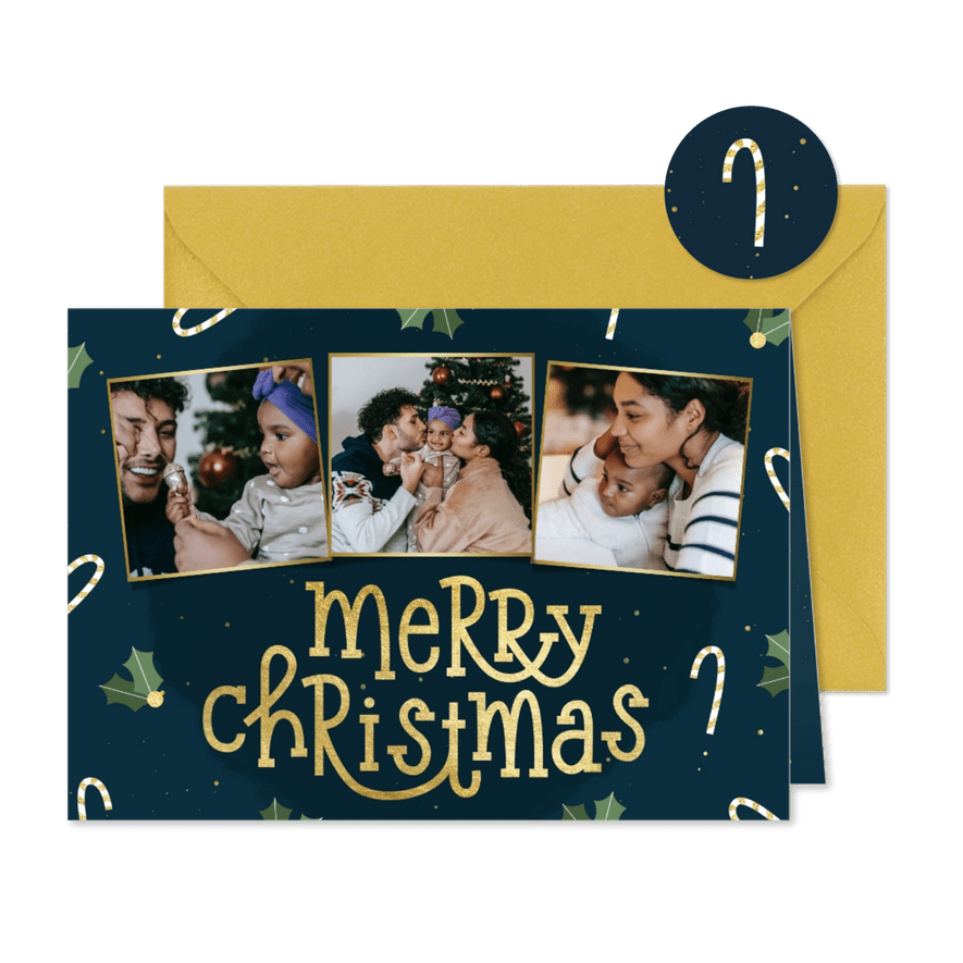 Weihnachtskarte Bilderreihe 'Merry Christmas' - Karteneindruck