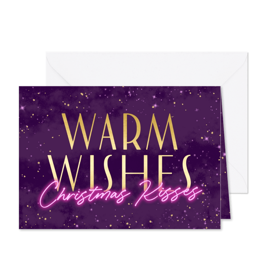 Weihnachtskarte 'Christmas Kisses' - Karteneindruck
