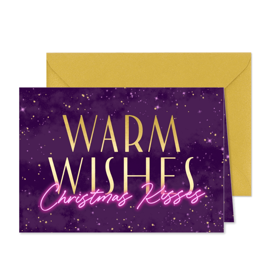 Weihnachtskarte 'Christmas Kisses' - Karteneindruck
