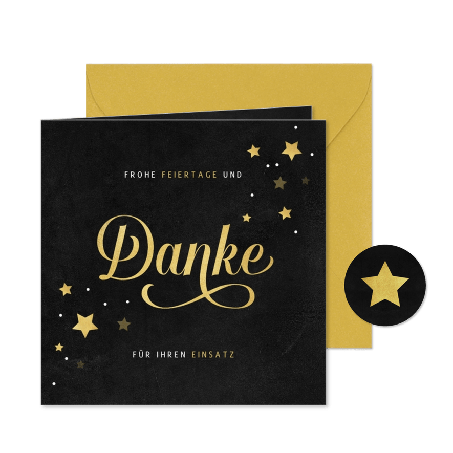 Weihnachtskarte Danke Mitarbeiter - Karteneindruck