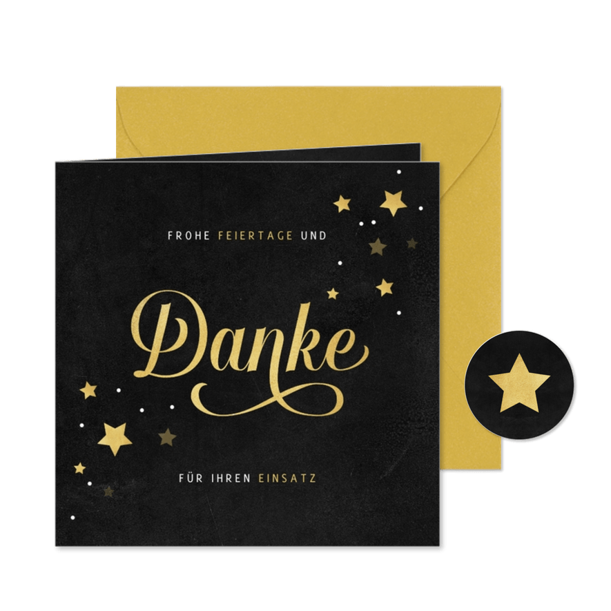 Weihnachtskarte Danke Mitarbeiter - Karteneindruck
