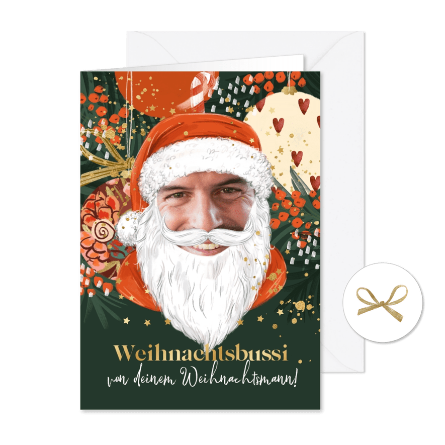 Weihnachtskarte 'Dein Weihnachtsmann' - Karteneindruck