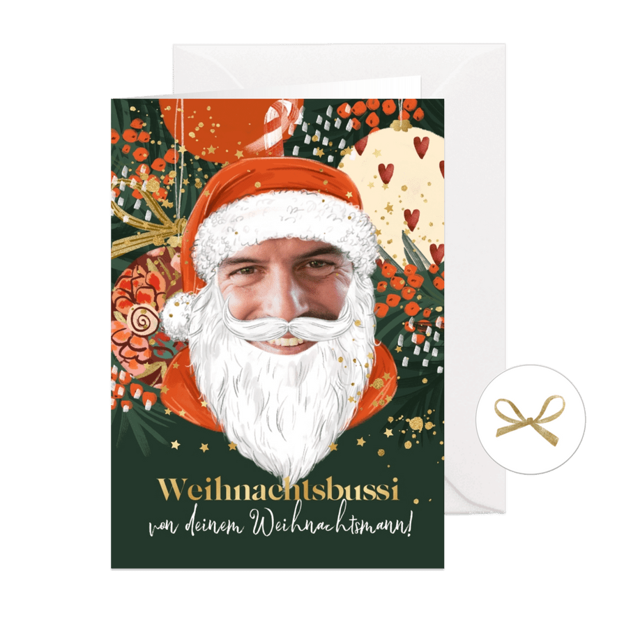 Weihnachtskarte 'Dein Weihnachtsmann'  - Karteneindruck
