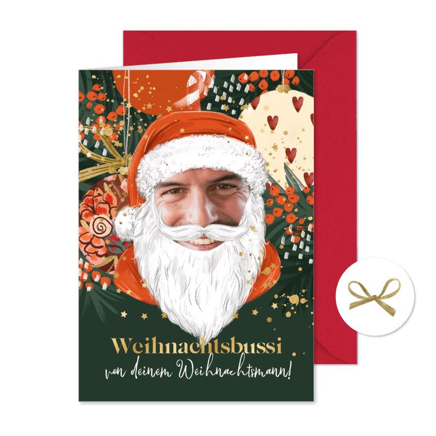 Weihnachtskarte 'Dein Weihnachtsmann' - Karteneindruck