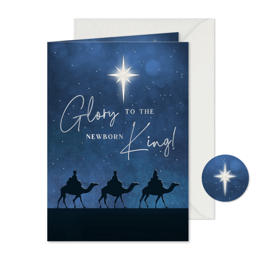Weihnachtskarte Drei Könige & Weihnachtsstern - Karteneindruck