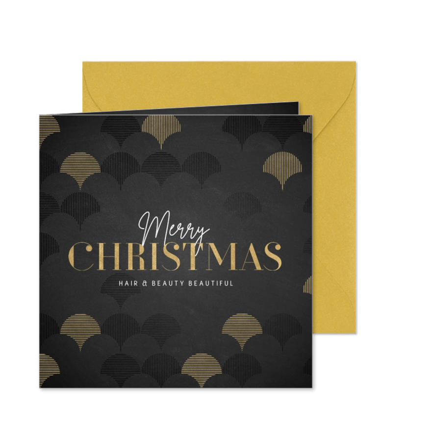 Weihnachtskarte Firma trendy Vintage - Karteneindruck
