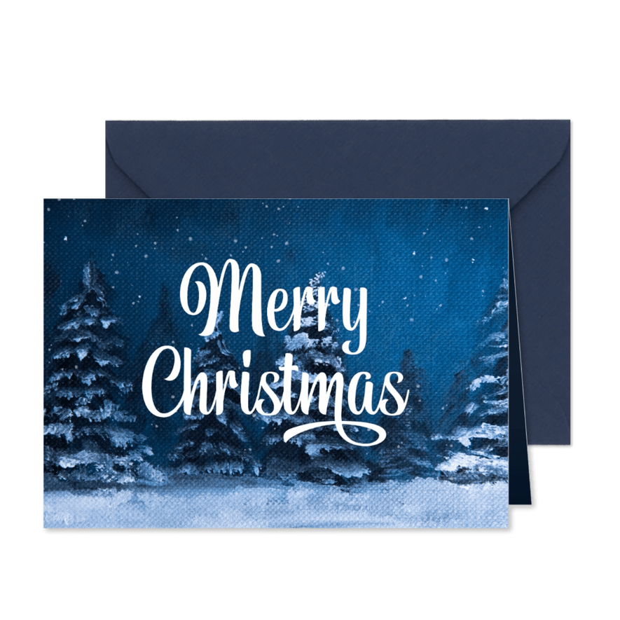 Weihnachtskarte Firma Wintermotiv klassisch - Karteneindruck