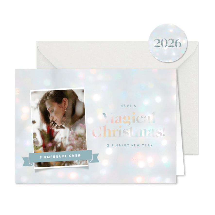 Weihnachtskarte Foto Firma 'Magical Christmas' - Karteneindruck