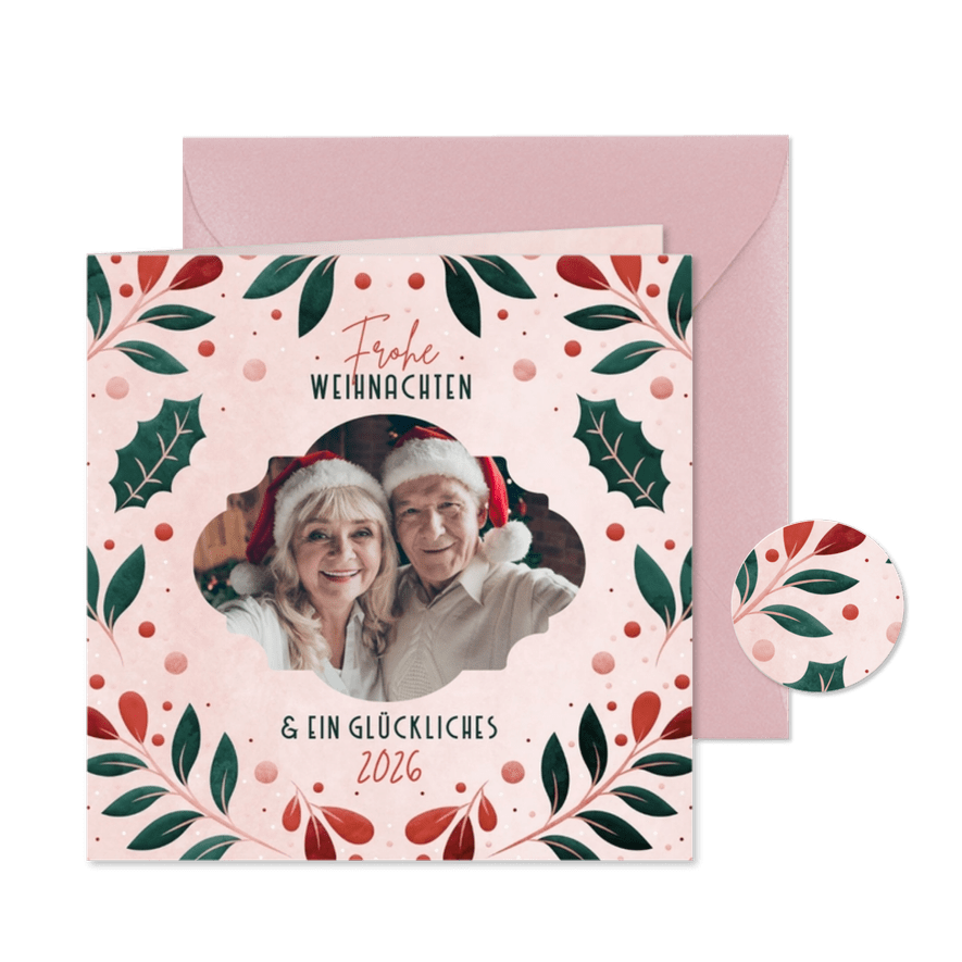 Weihnachtskarte Foto klassischer Rahmen - Karteneindruck