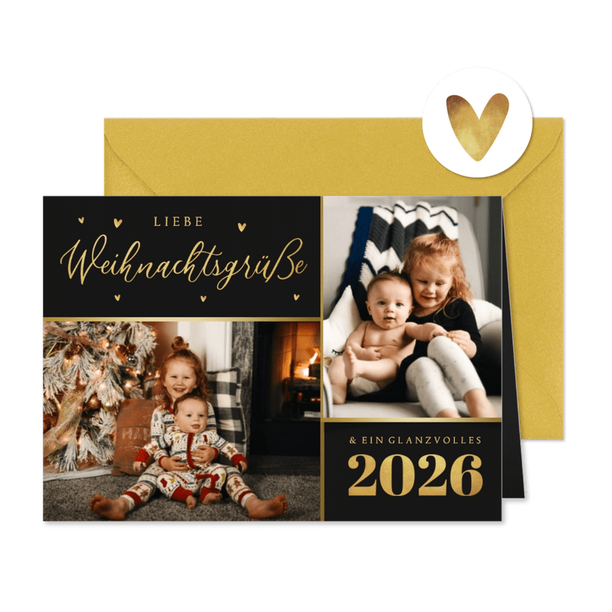 Weihnachtskarte Fotos grafisch - Karteneindruck
