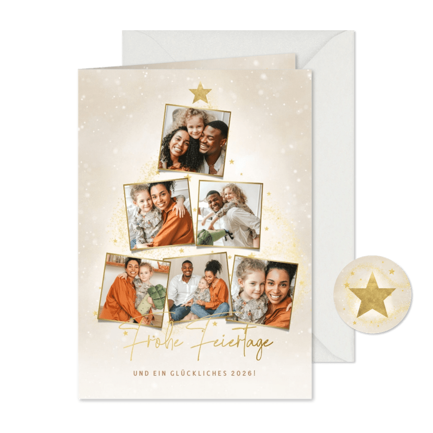 Weihnachtskarte Fotos Weihnachtsbaum - Karteneindruck
