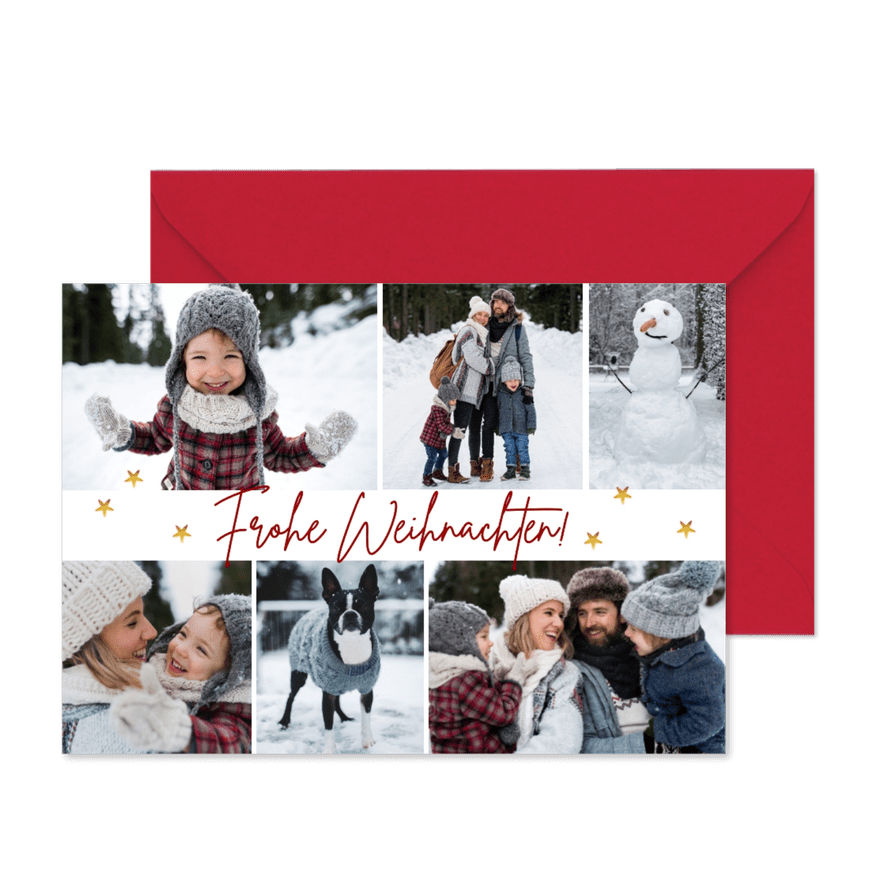 Weihnachtskarte fröhliche Fotoserie - Karteneindruck
