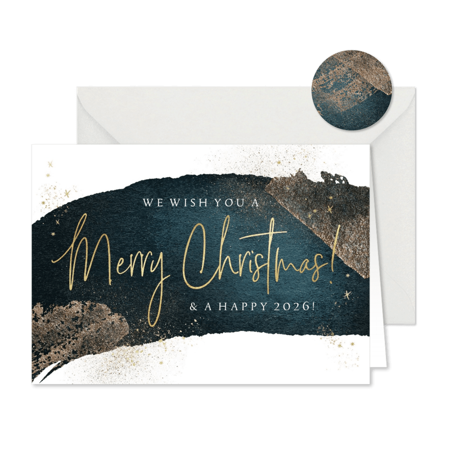 Weihnachtskarte für Belegschaft 'Merry Christmas' - Karteneindruck