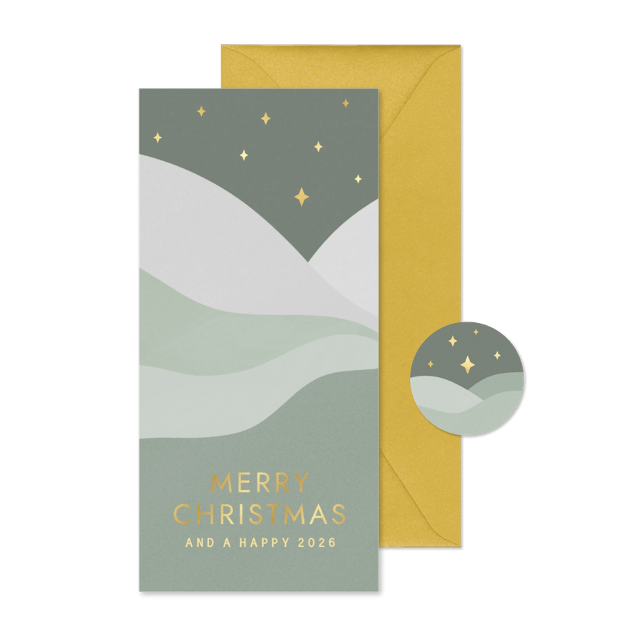 Weihnachtskarte geschäftlich Landschaft - Karteneindruck
