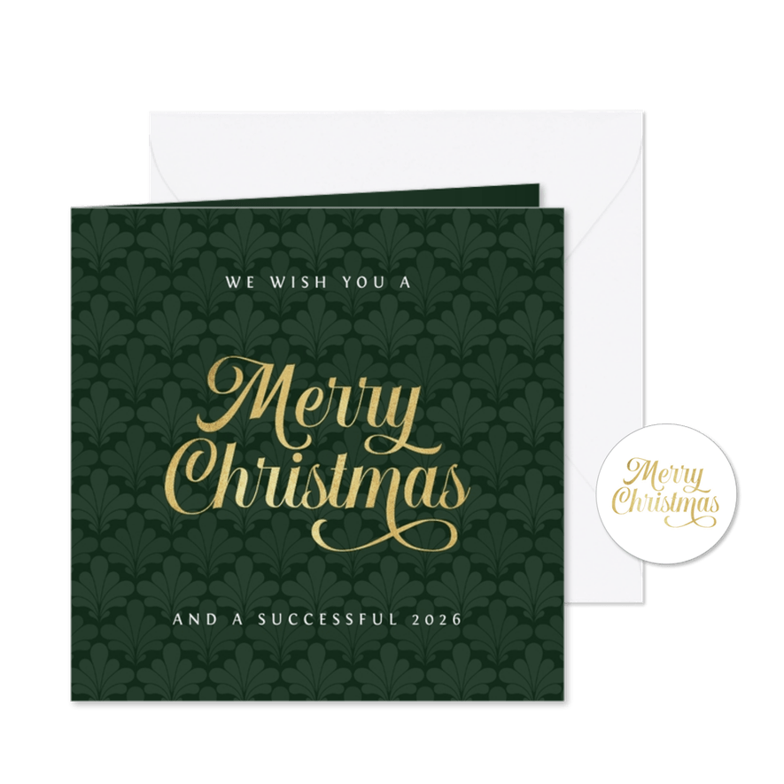 Weihnachtskarte geschäftlich Schreibschrift Vintage - Karteneindruck