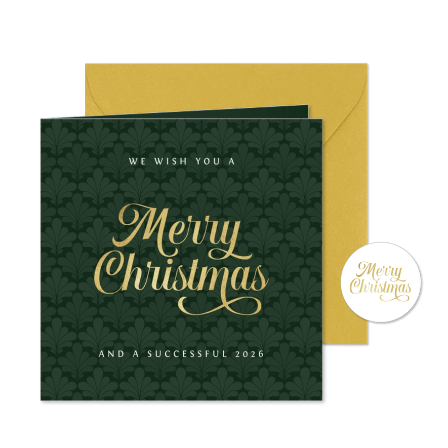 Weihnachtskarte geschäftlich Schreibschrift Vintage - Karteneindruck