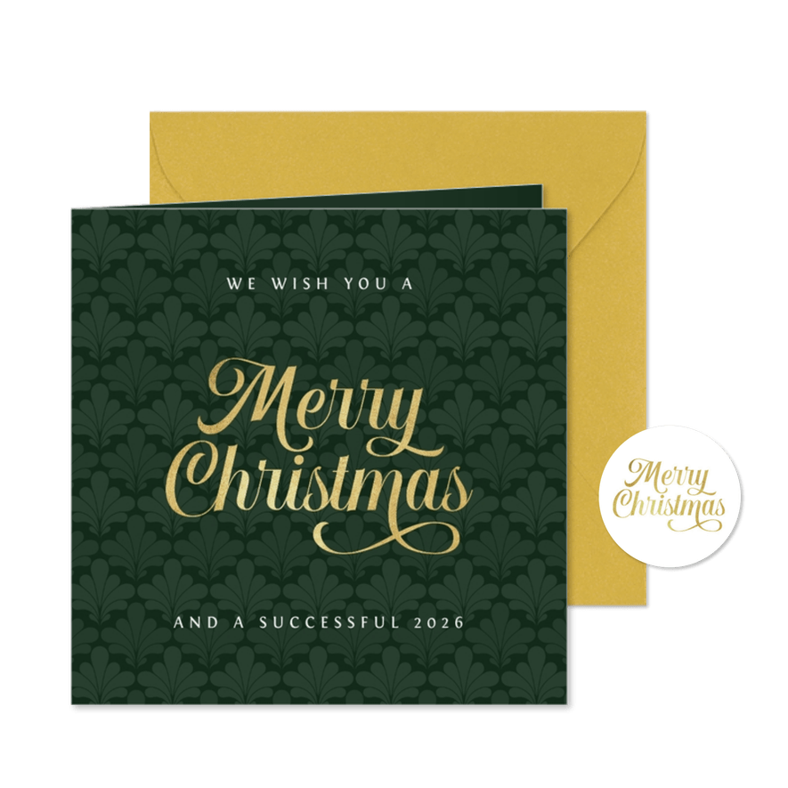 Weihnachtskarte geschäftlich Schreibschrift Vintage - Karteneindruck