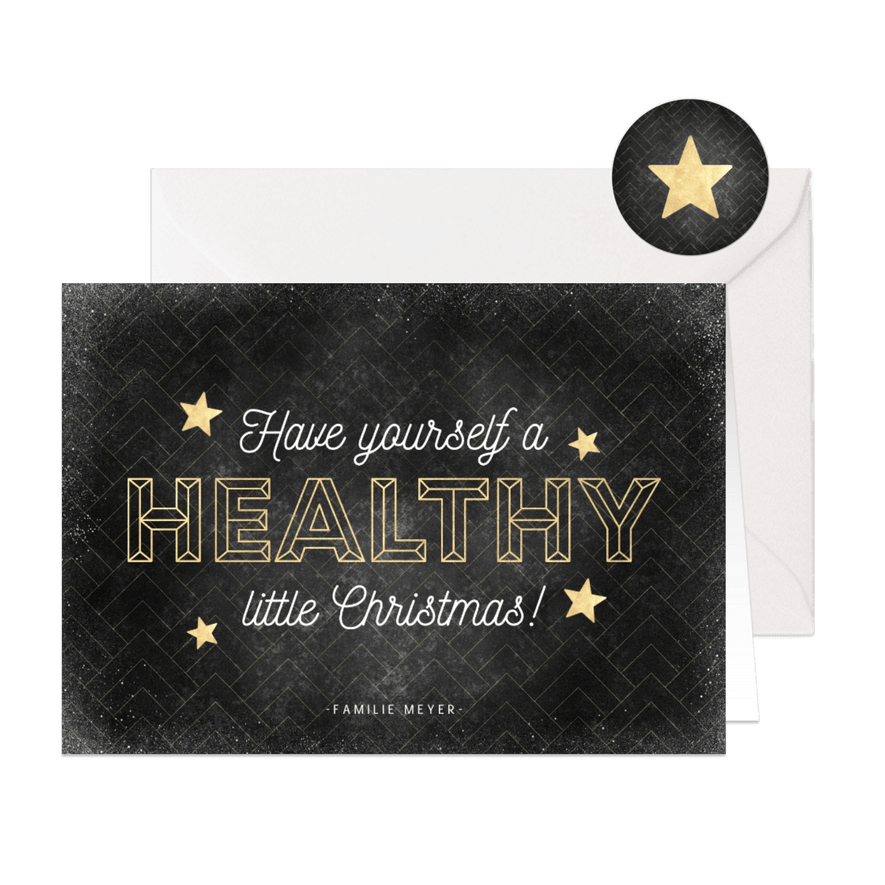 Weihnachtskarte Have yourself a healthy little Christmas - Karteneindruck
