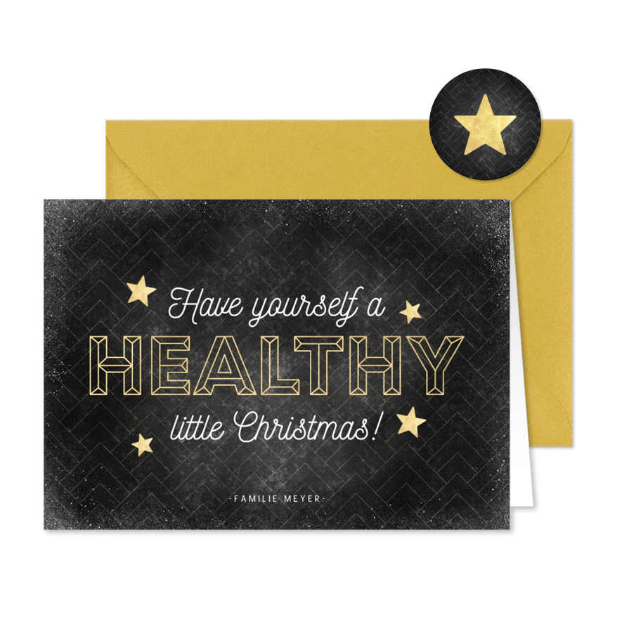 Weihnachtskarte Have yourself a healthy little Christmas - Kartenvorschau
