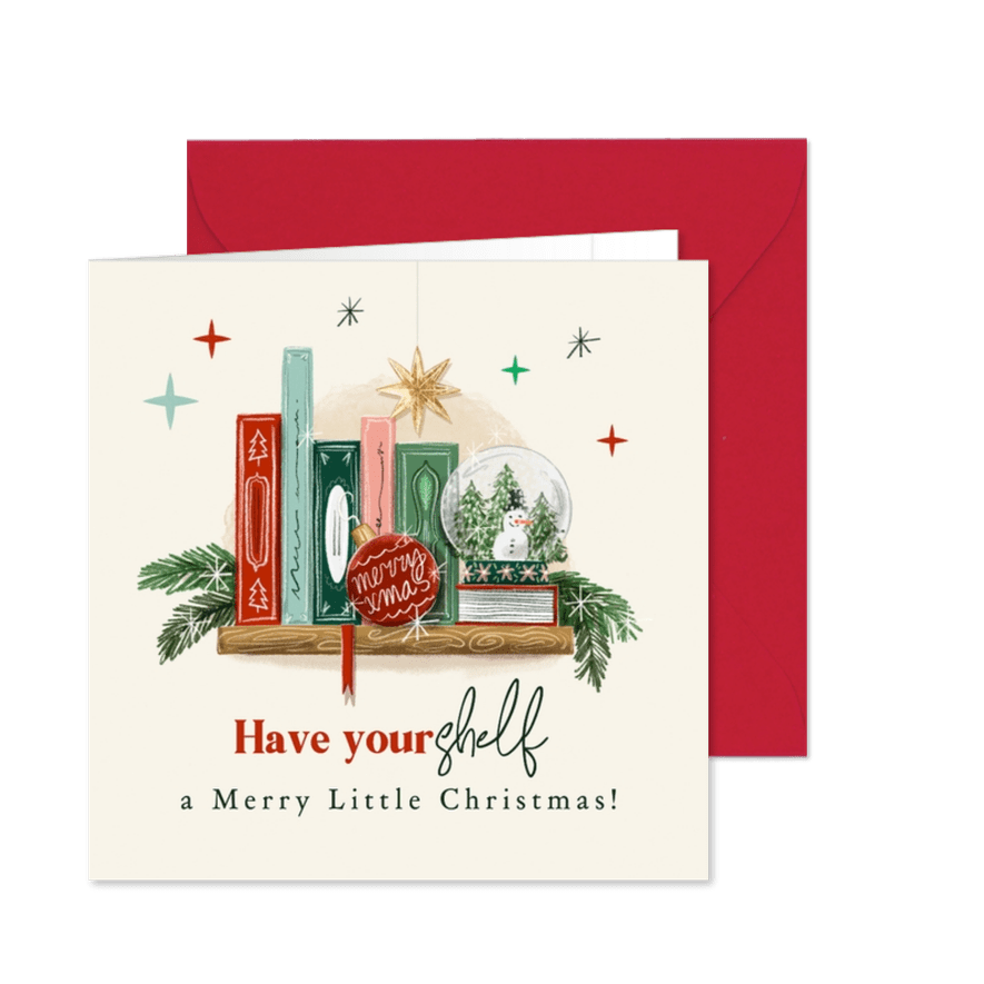 Weihnachtskarte 'Have yourshelf a Merry Little Christmas' - Karteneindruck