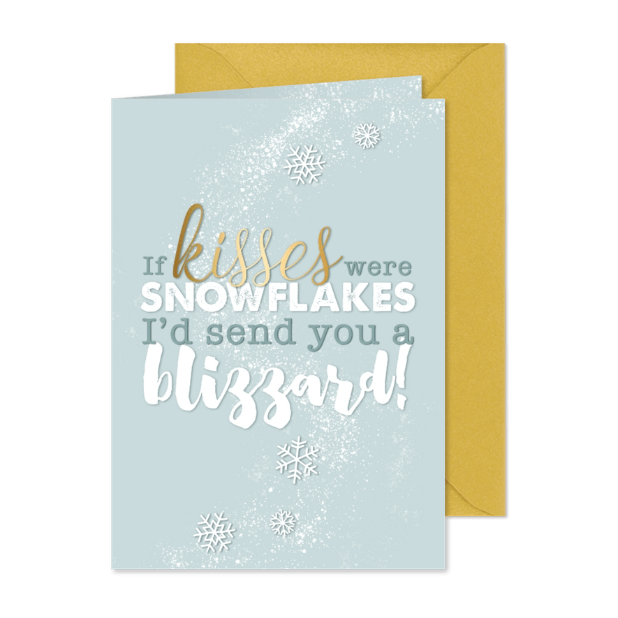 Weihnachtskarte 'If kisses...' - Karteneindruck