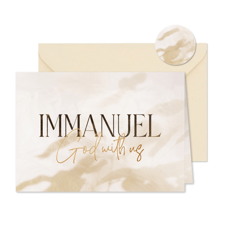 Weihnachtskarte Immanuel - God with us - Karteneindruck