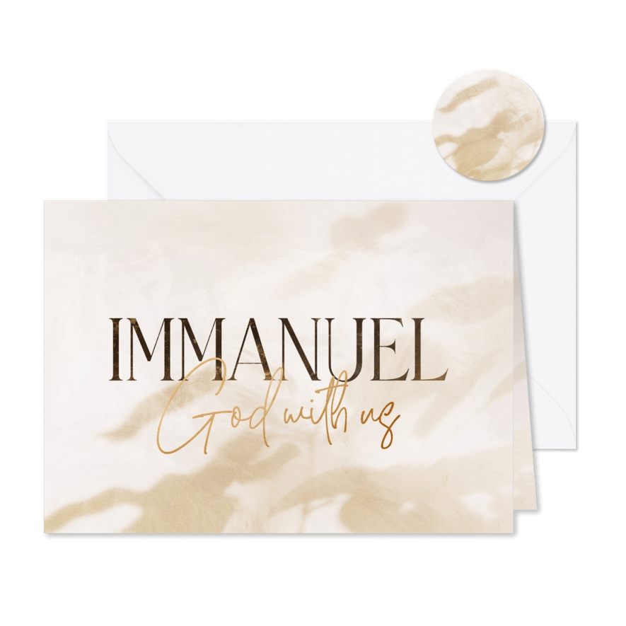 Weihnachtskarte Immanuel - God with us - Karteneindruck