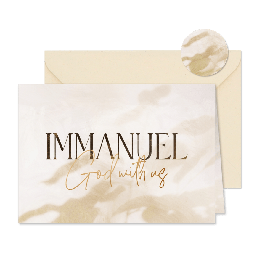 Weihnachtskarte Immanuel - God with us - Karteneindruck