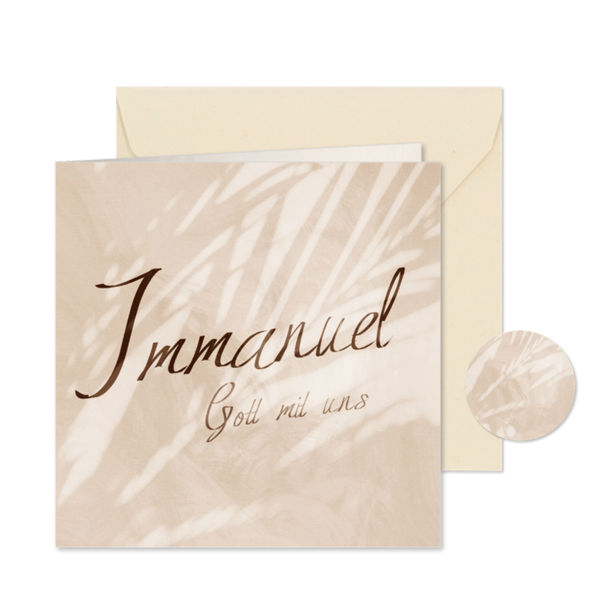 Weihnachtskarte Immanuel - Gott mit uns - Karteneindruck
