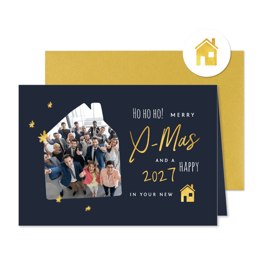 Weihnachtskarte Immobilienagentur mit Foto - Karteneindruck
