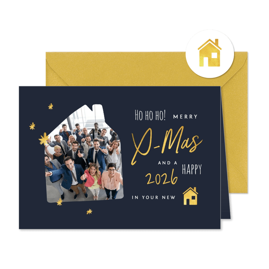 Weihnachtskarte Immobilienagentur mit Foto - Karteneindruck