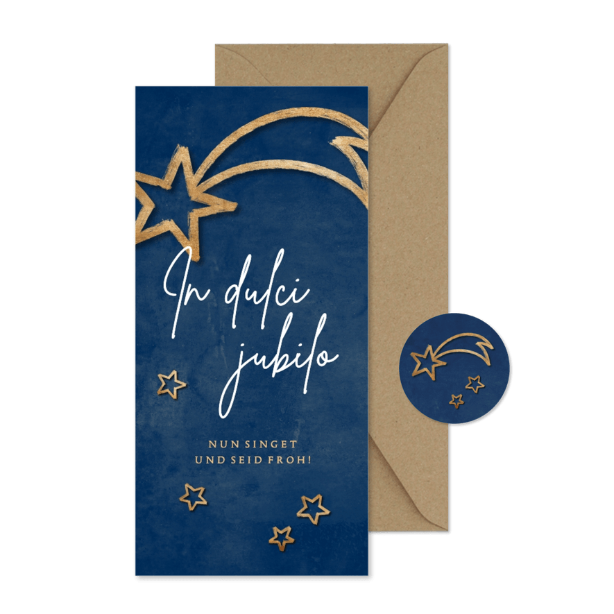 Weihnachtskarte 'In dulci jubilo' Weihnachtsstern - Karteneindruck
