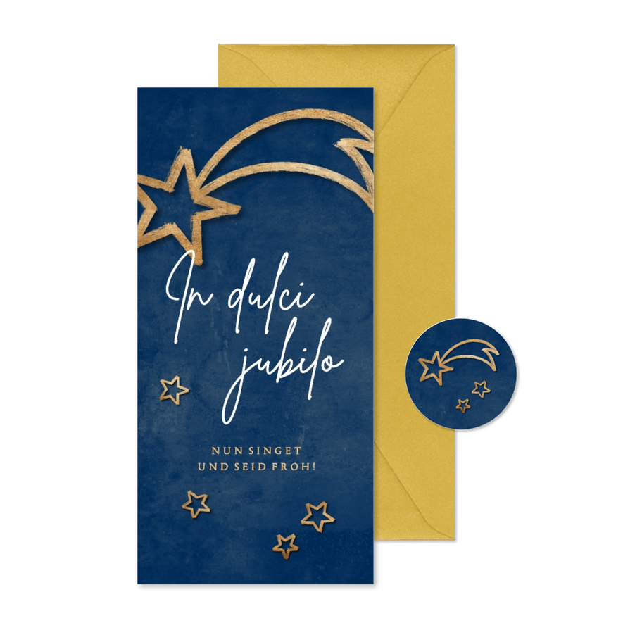 Weihnachtskarte 'In dulci jubilo' Weihnachtsstern - Karteneindruck