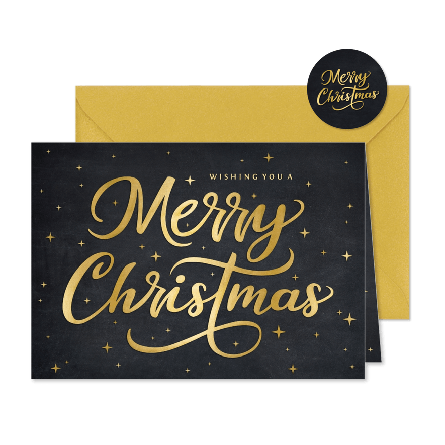 Weihnachtskarte international 'Merry Christmas' - Kartenvorschau
