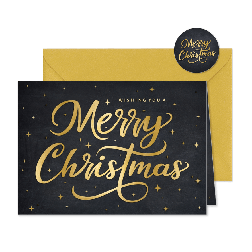 Weihnachtskarte international 'Merry Christmas' - Karteneindruck