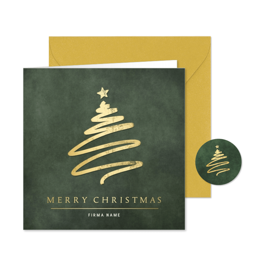 Weihnachtskarte international Weinachtsbaum - Karteneindruck