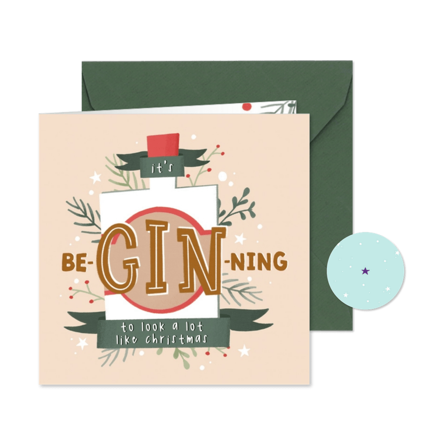 Weihnachtskarte 'It's beginning to look a lot...' - Karteneindruck
