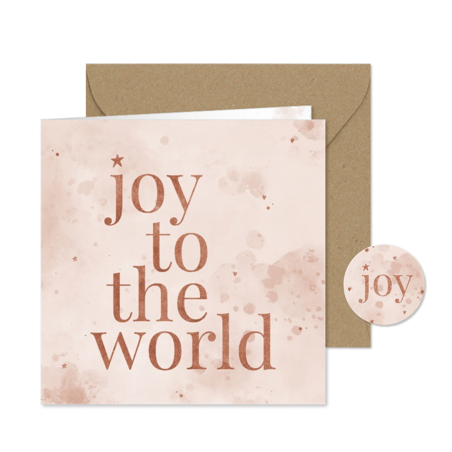 Weihnachtskarte 'Joy to the World' - Karteneindruck