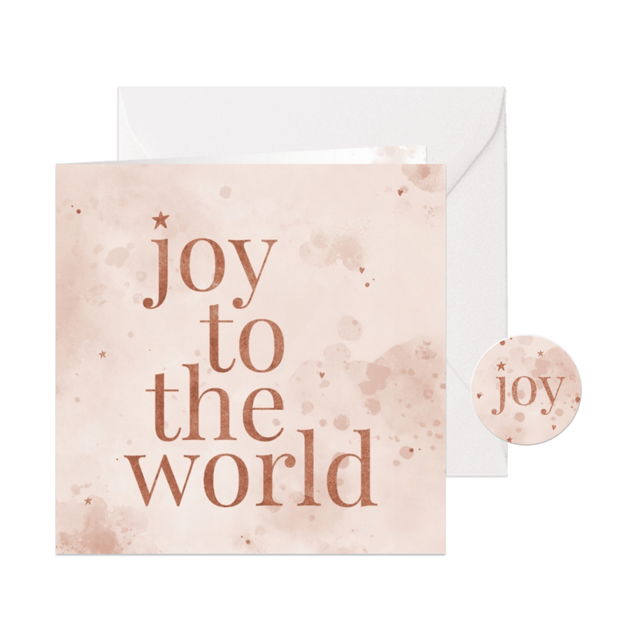 Weihnachtskarte 'Joy to the World' - Karteneindruck
