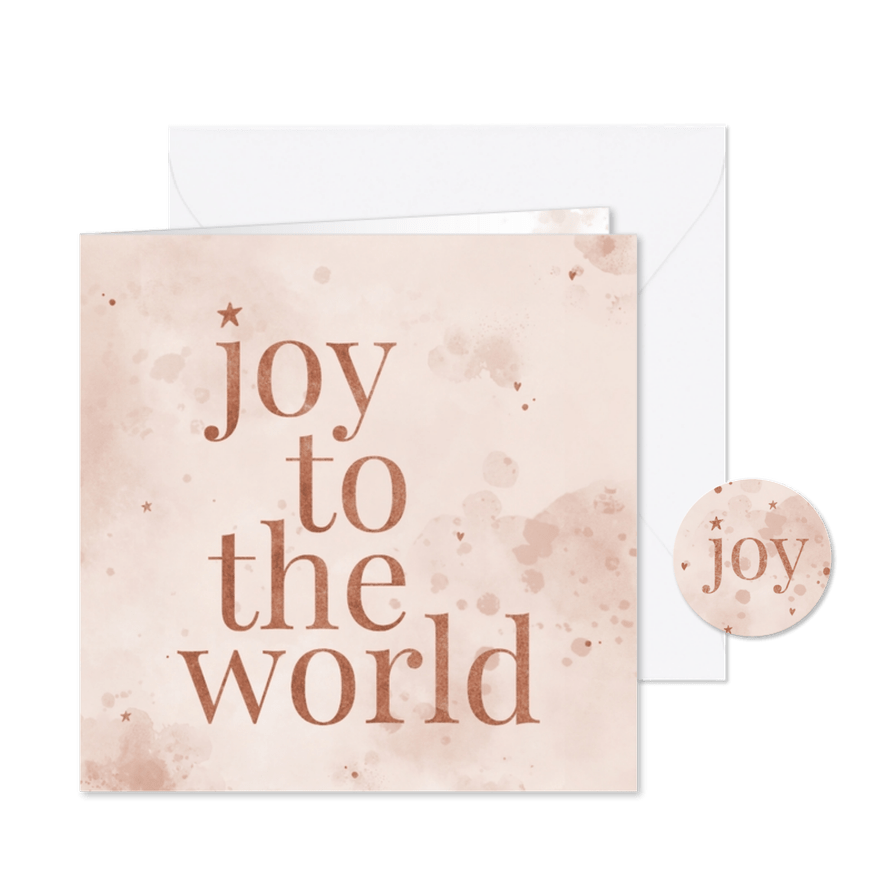 Weihnachtskarte 'Joy to the World' - Karteneindruck